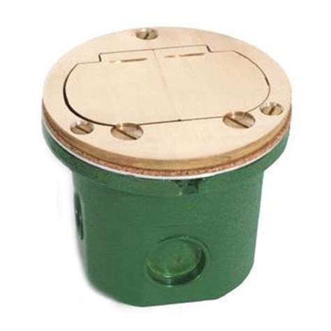 Lew Electric Flush Mounted Round Floor Box (Dual Flip Lid